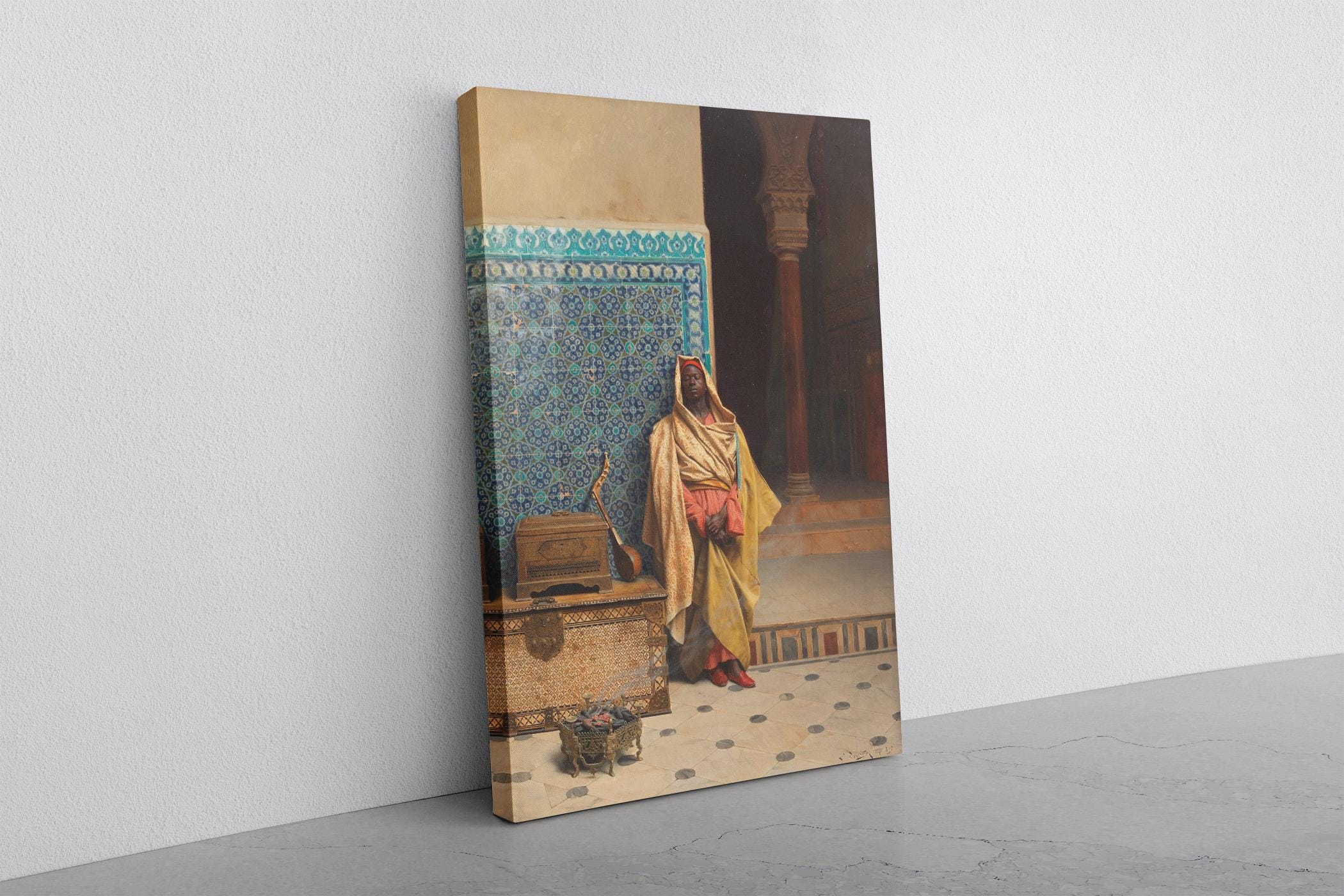Intérieur de Mosquée by Ludwig Deutsch on