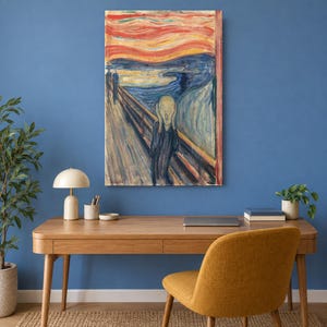 The Scream Canvas Print by Edvard Munch, Expressionist Wall Art image 4
