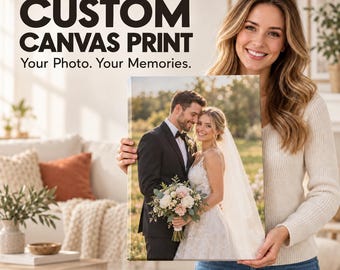 Custom Vertical Photo Canvas Print, Personalized Portrait Wall Art