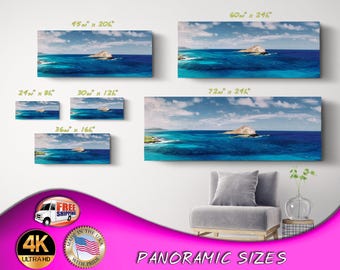 Wide Format Photos Custom Panoramic Canvas Print: Skyline Wall Decor - Museum Quality, Rolled or Ready to Hang, Large Size