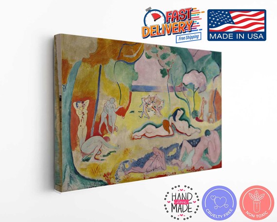 Henri Matisse Canvas Le Bonheur De Vivre - Museum Quality Wall Art Print - Pigment Ink Canvas, Ready To Hang, Solid Wood Frame