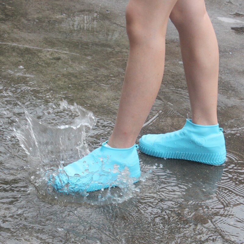 Abilieauty 1 Pair Reusable Shoes Covers Waterproof Silicone Shoes Protectors for Indoor Outdoor 