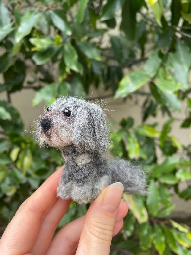 Custom Mini Needle Felted Dog / Made To Order / Handmade / Dog Lover Gifts / Personalized Dog Art / Dog Keychain / Dog Art / Dog / Pet Art image 2