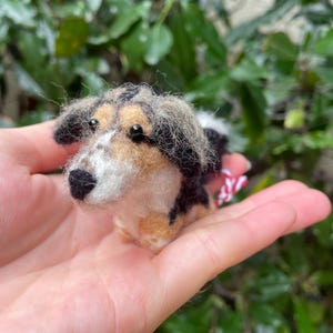 Custom Mini Needle Felted Dog / Made To Order / Handmade / Dog Lover Gifts / Personalized Dog Art / Dog Keychain / Dog Art / Dog / Pet Art image 3