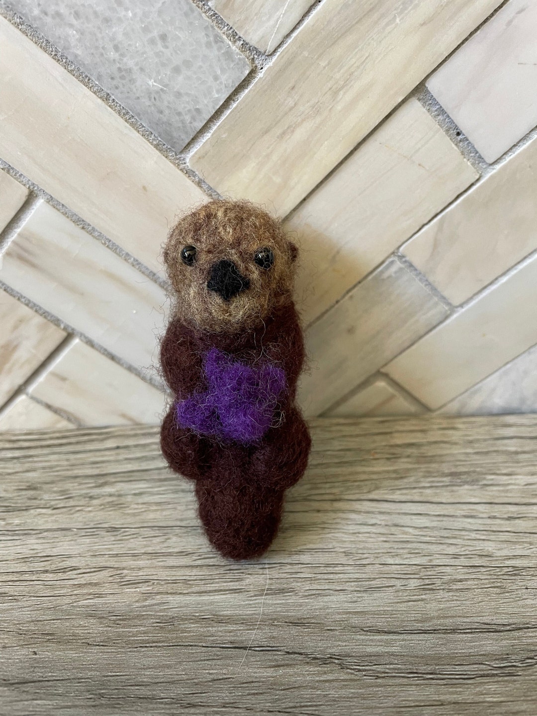 Needle Felted Sea Otter / Sea Animal / Needle Felted Sea Animal