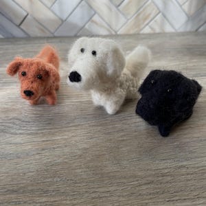 Mini Needle Felted Poodle / Needle Felted Dog / Poodle / Dog Gifts / Dog Art / Dollhouse Dog / Pet Portrait / Needle Felted Animal / Pets