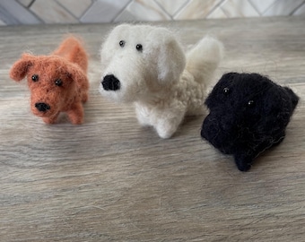 Mini Needle Felted Poodle / Needle Felted Dog / Poodle / Dog Gifts / Dog Art / Dollhouse Dog / Pet Portrait / Needle Felted Animal / Pets