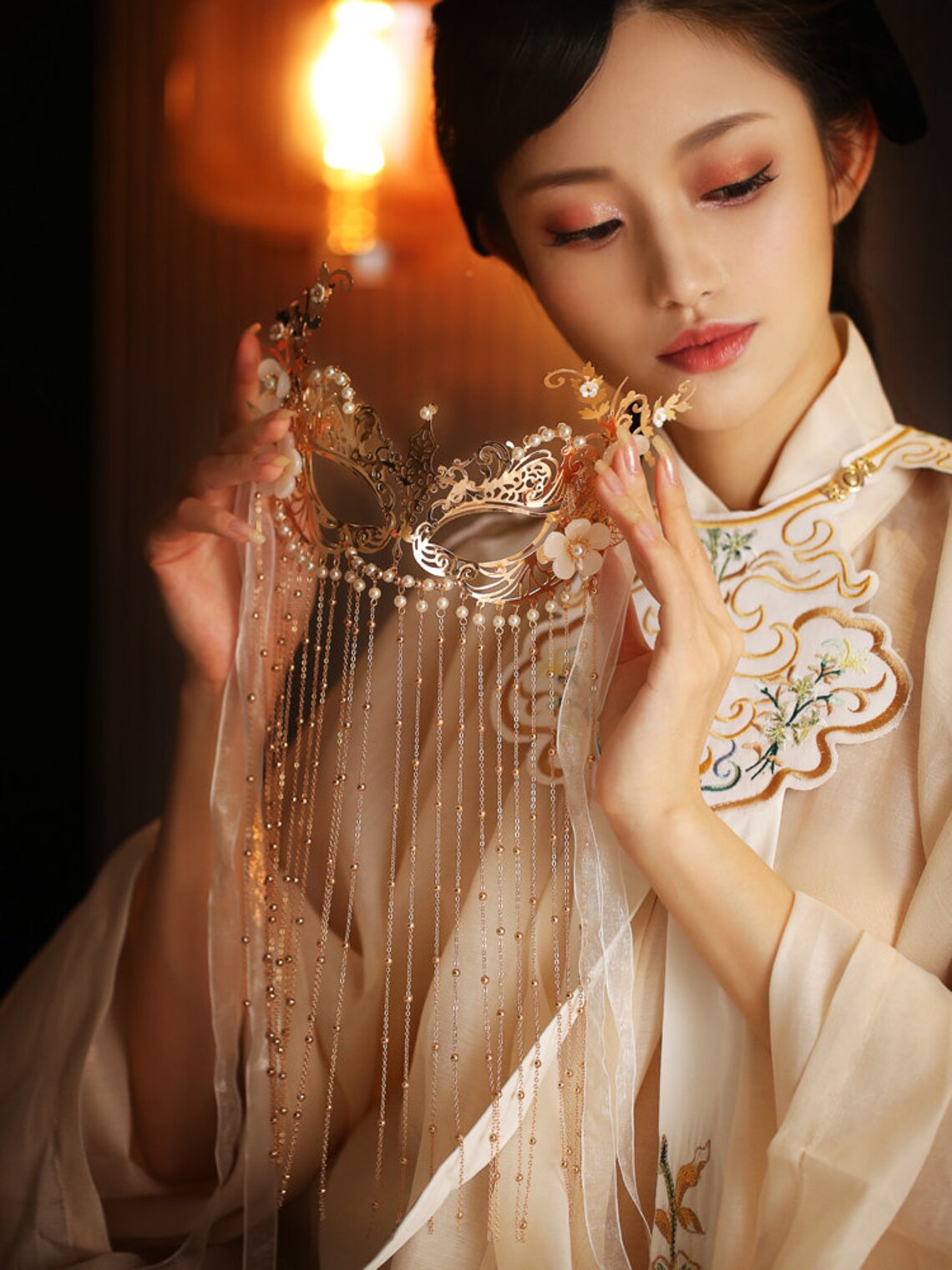 Masquerade Mask Metal Mask Mask Adult Dance Gauze Etsy