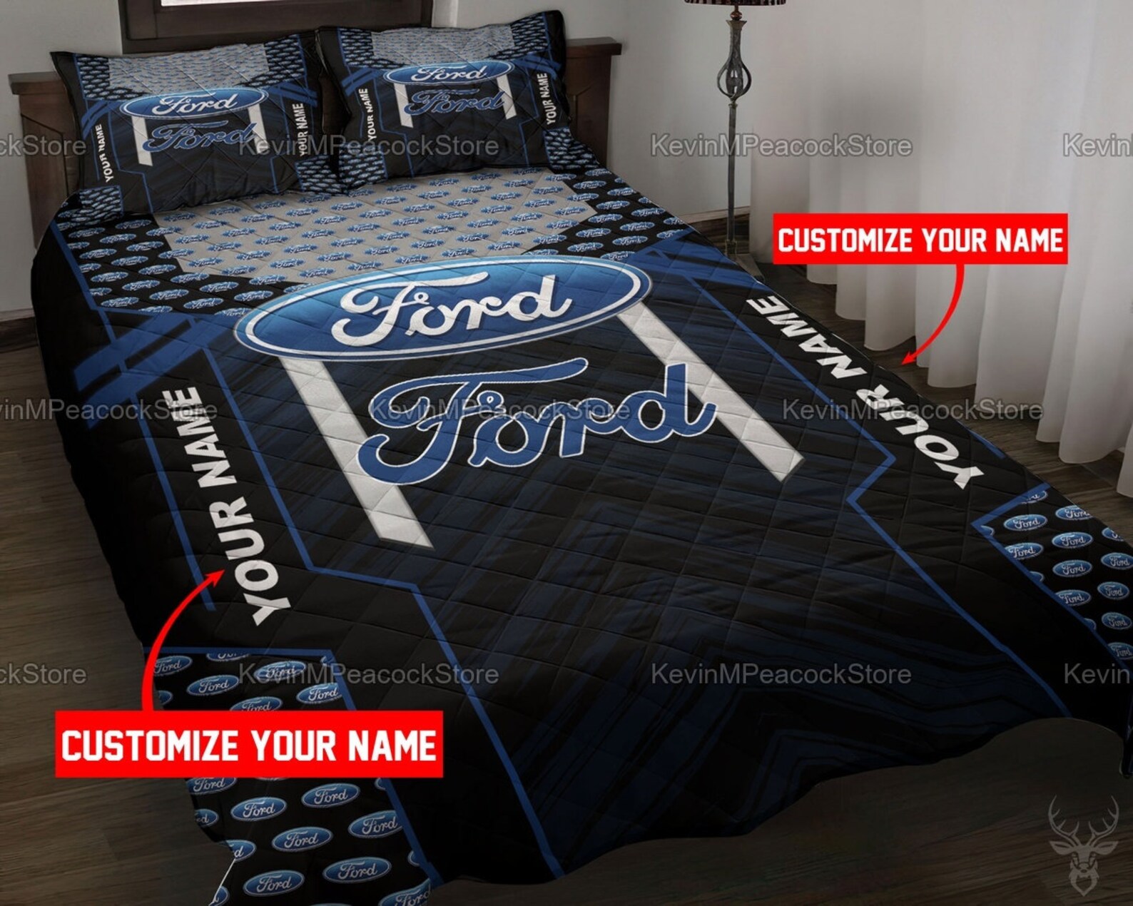 Ford Custom Name Bedding Set Racing Bedding Set Decor Etsy