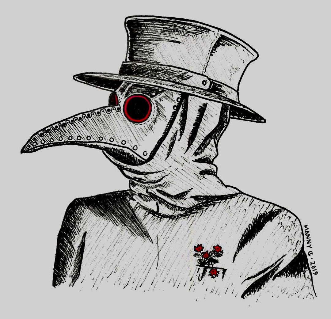 Pocket Full of Posiesplague Doctor Sticker Ring Around the Rosies Dark