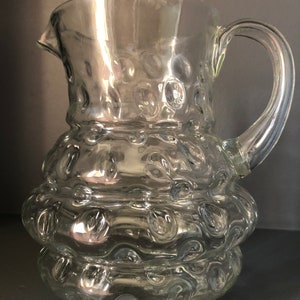 Unusual rare Victorian inverted hobnail design Water Jug