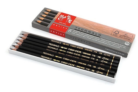 Caran d'Ache : Graphite Line Pencils : Set of 6 Metal Box