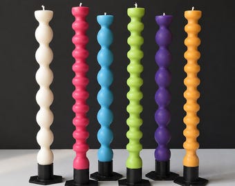 Taper Candles Soy Wax Beeswax Candle Twisted Taper Candle Modern Candle Set White Decorative Home Decor Handmade Tall Candlestick Gifts 1pc