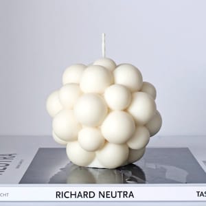 Sphere Bubble Candle, Pillar Candle, Ball Novelty Candle, Aesthetic Modern Candle, Table Decor, Shelf Decor, Soy Candle, Unique Candle Gift
