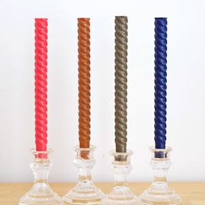 Taper Twisted Candle, Spiral Candle, Swirl Candle, Beeswax Soy Table Candle, Home Decor Candle, Aesthetic Candle, Housewarming Gift, Wedding