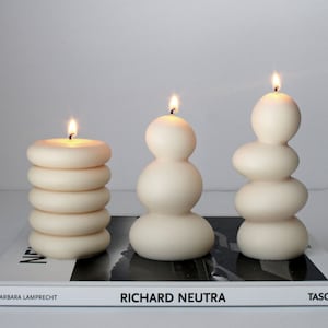 3 velas estéticas geniales lindas velas decorativas en forma de S en forma  de arco en forma de U velas de moda minimalista geométrica perfumada vela