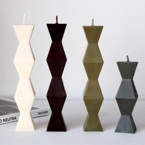 Pillar Candle, Geometric Shaped Candle, Aesthetic Candle, Sculptural Candle, Soy Candle, Table Candle, Minimalist Candle, Boho Wedding, Gift