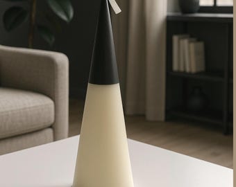 Gradient Cone Pillar Candle  Modern Sculptural Soy Candle  Minimalist Home Decor  Unique Gift Decorative Accent Candle Luxury Candle Gift