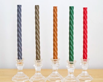Twisted Candle, Spiral Candle, Taper Candle, Table Candle, Home Decor Candle, Aesthetic Candle, Gift, Pillar Candle, Housewarming, Wedding