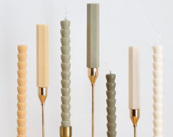 Taper Candles, Candlesticks, Shaped Candle, Bubble Candle, Hexagon Candle, Table Candle, Home Decor Candle, Soy Candle Set, Aesthetic Candle