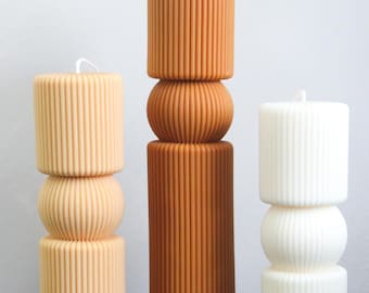 Vela cilíndrica, vela acanalada, vela de cumpleaños, vela personalizada para amigos, velas para mesa de boda, vela decorativa para el hogar, idea de regalo divertida para inauguración de casa