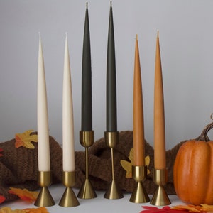 Taper Candle, Candlesticks, Shaped Candle, Beeswax Soy Candle, Fall Table Candle, Home Decor Candles, Candle Set, Aesthetic Candle, Gift