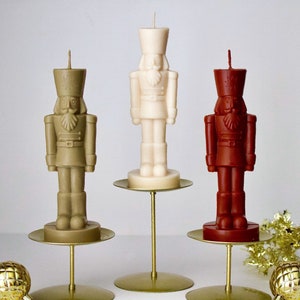Nutcracker Christmas Candle, Soldier Candle, Wooden Soldier Shaped Candle, Pillar Candle, Christmas Gift, Soy Candle, Christmas Decoration