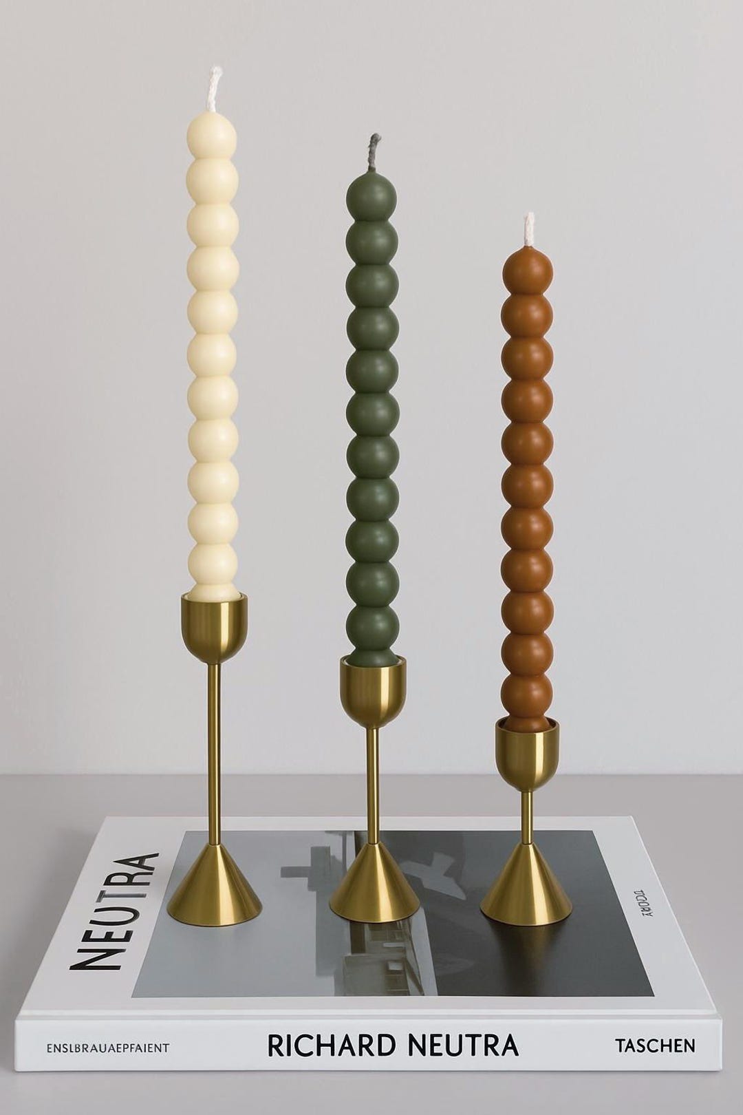 2pc Taper Candle Bubble Candlesticks Soy Beeswax Candle Gift Set Modern ...