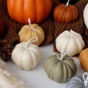 Pumpkin Candle, Pumpkin Shaped Candle, Halloween Decor, Fall Decor, Pumpkin Scented Candle, Halloween Candles, Table Decor, Autumn Decor image 8