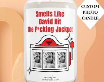 Engagement Candle, Funny Candle Gifts, Wedding Candle, Personalized Photo Candle, Bachelorette Party, Gift for Him, Custom Engagement Gift