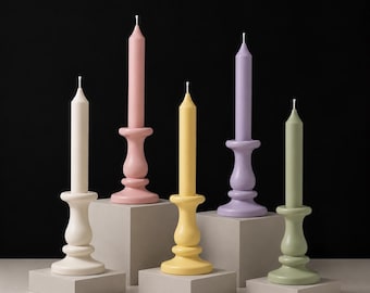 Taper Candlestick Candle, Soy Pillar Candle, Home Decor, Dining Table Decor, Wedding Decorations, Elegant Gift Idea, Decorative Centerpiece