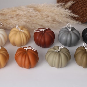 Pumpkin Candle, Pumpkin Shaped Candle, Halloween Decor, Fall Decor, Pumpkin Scented Candle, Halloween Candles, Table Decor, Autumn Decor image 9