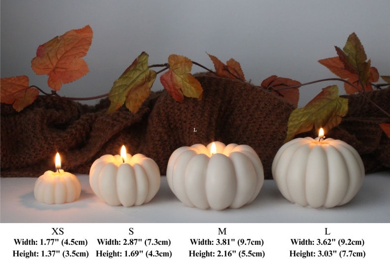 Pumpkin Candle, Pumpkin Shaped Candle, Halloween Decor, Fall Decor, Pumpkin Scented Candle, Halloween Candles, Table Decor, Autumn Decor image 3