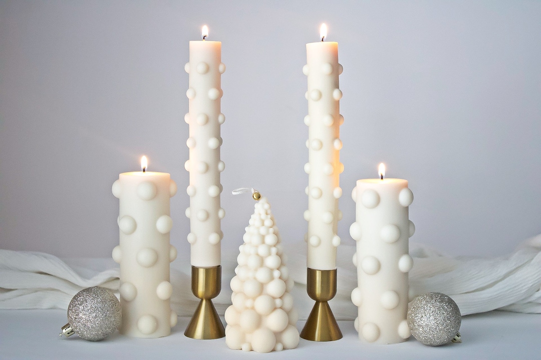 Christmas Tree Candle Bubble Taper Candle Christmas Tree Etsy UK