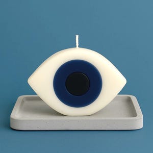 Onda ögat ljus ögonformat sojavax dekorativt ljus spirituell heminredning minimalistisk gåva för skydd boho hylla accent nya husgåvor
