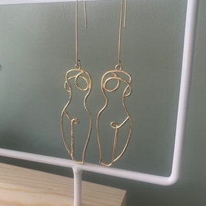 BODY SILHOUETTE EARRINGS - abstract jewellery, body earrings, picasso earrings