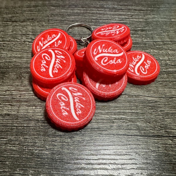 Nuka cola cap keychain. 3D printed