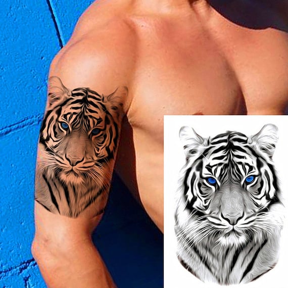 Tattoo uploaded by Ryan Bartholomew  Half Tiger blue eye  Tattoodo