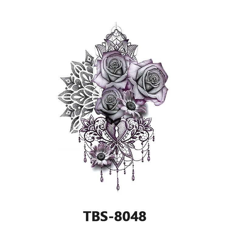 Rose Tattoo, Rose Temporary Tattoo Multicolor Body Art - Etsy