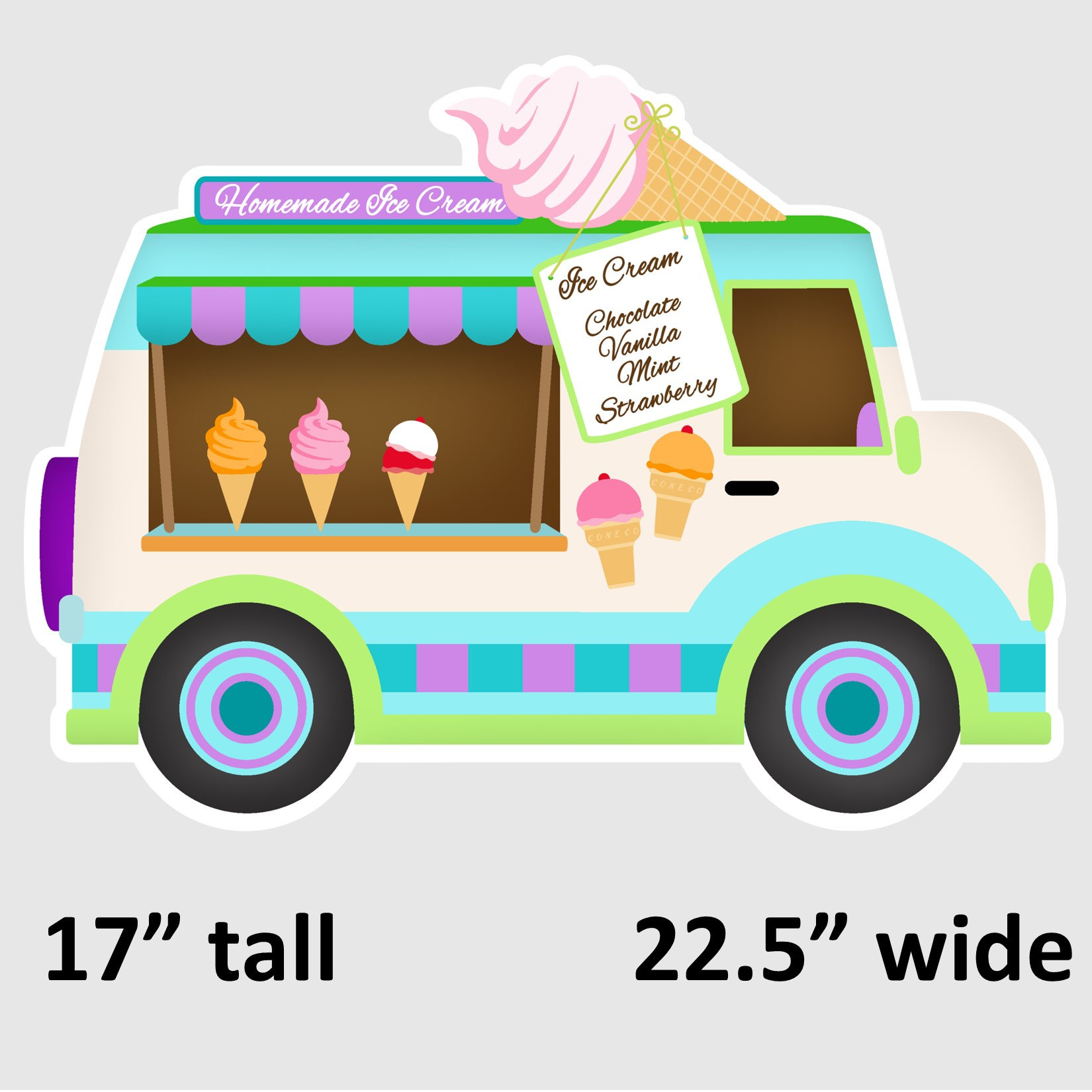 Ice Cream Truck Illustration by Graphik' Re!collection – BetterThanFlowers