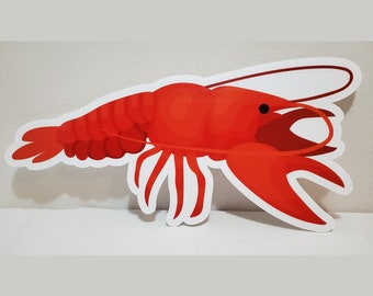 Crawfish Lawn Sign Yard Card Outdoor Party Decorations Business Supplier