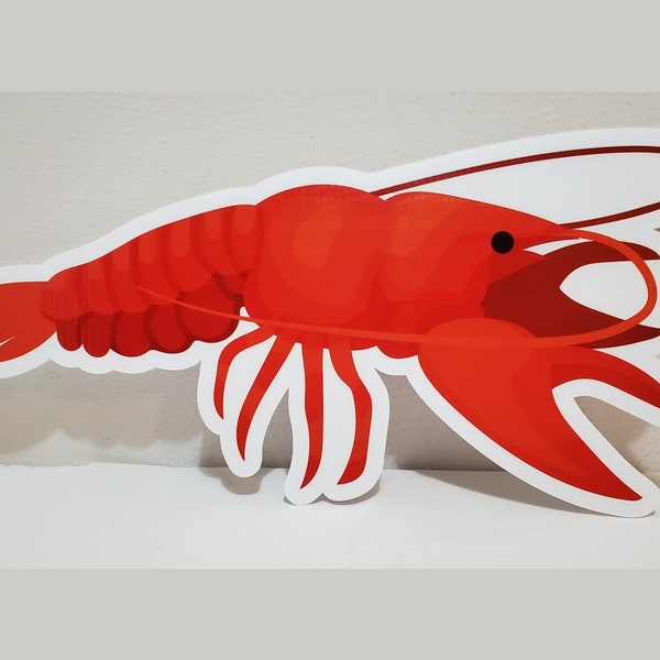 Crawfish Lawn Sign Yard Card Outdoor Party Decorations Business Supplier