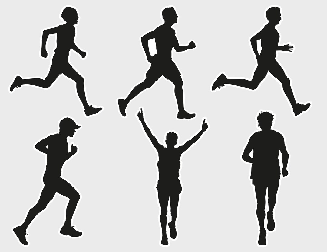 Men Running Yard Cards for Lawn Sign Rental Businesses or Etsy