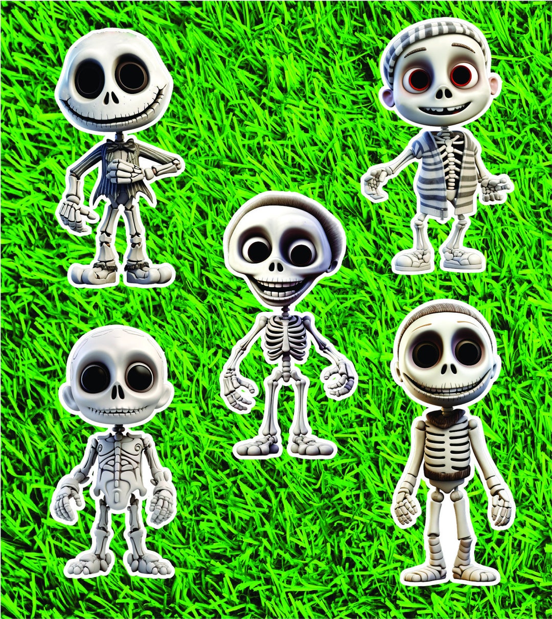 Skeleton Boy Bones Halloween Yard Card Flair for Rental Businesses and ...