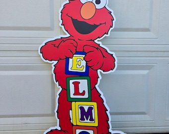 3ft Large Red Monster Character signs for parties, balloon arches, walls.  Indoor use.