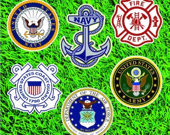 Military First Responder yard card signs for parties, balloon arches, walls and more