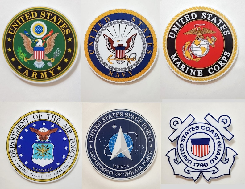 Military Emblem Yard Card Lawn Sign Wall Art Business Etsy