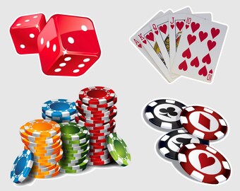 Poker Chips and Dice Yard Cards for Lawn Sign Rental Businesses and Event Planners, Lightweight Wall Hanging