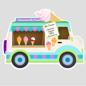 Ice Cream Truck Yard Card for Yard Sign Rental Businesses