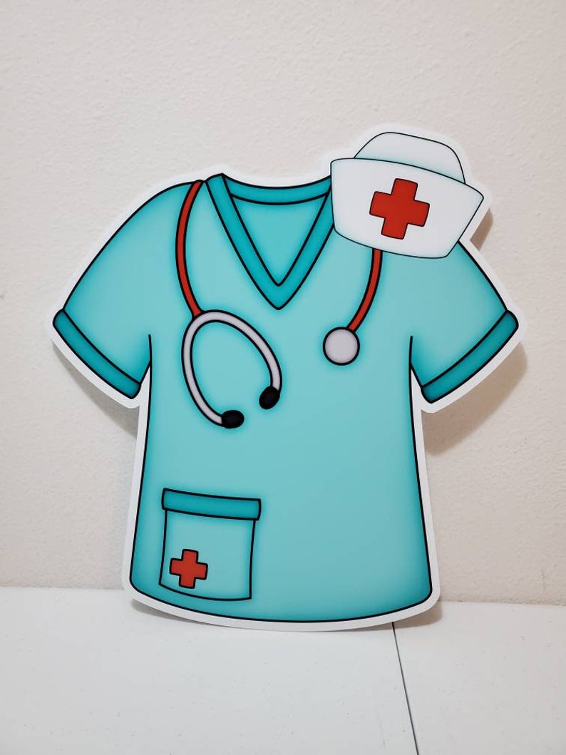 Nurse Yard Sign Set, Yard Art, Medical Staff lawn decorations Nurse shirt